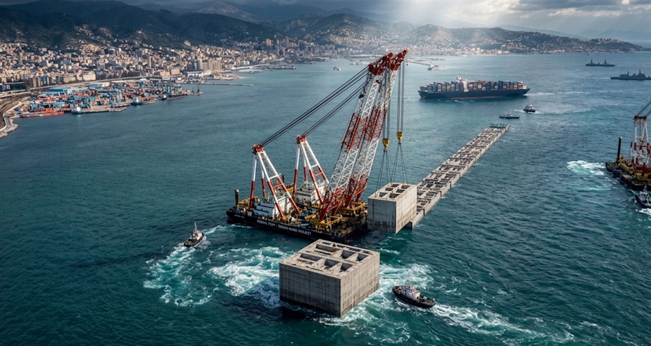 Concrete blocks the size of an 11-storey apartment building were sunk into the sea - Last Minute
