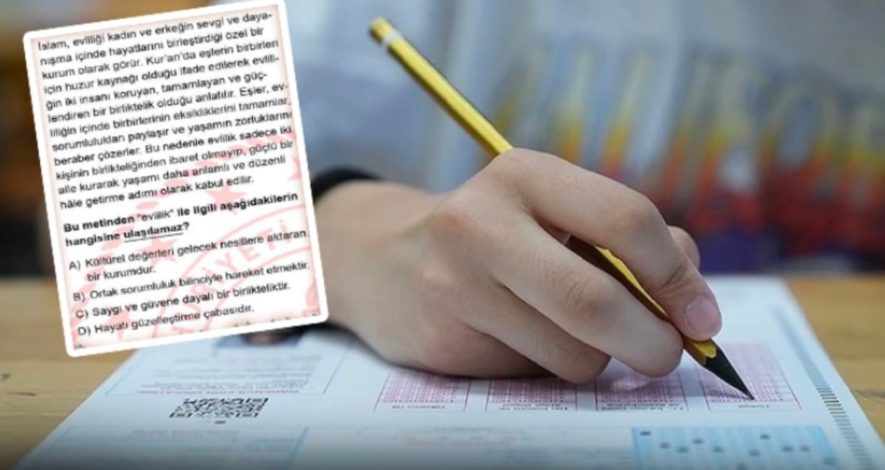 Gündemden Son Bilgiler: 13 yaşındaki çocuklara LGS'de İslam'da evlilik sorusu sordular - Son Dakika Haberleri