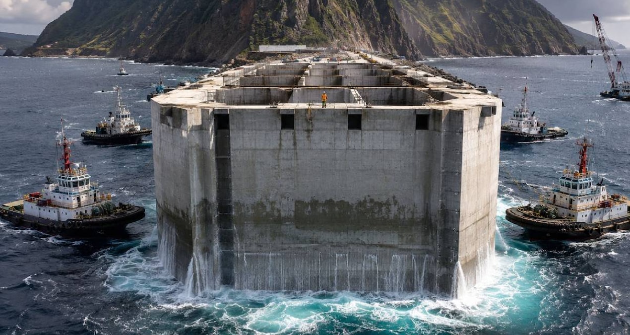 16 thousand tons of concrete blocks were lowered around the island - News