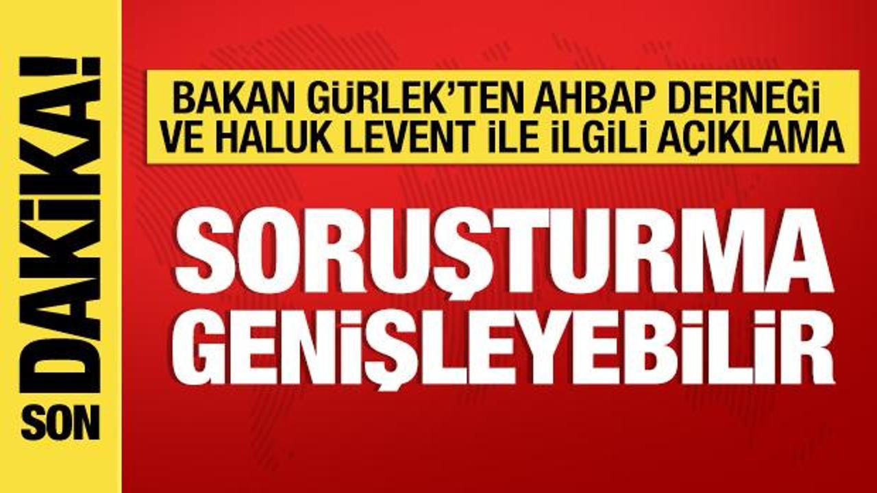Statement from Minister Gürlek regarding the Friendship Association investigation (Details)