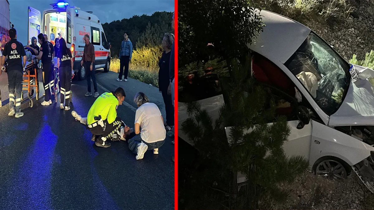 Sıcak Gündem: Kütahya'da feci kaza! Otomobil ile motosiklet metrelerce yükseklikten şarampole yuvarlandı: 5 ya