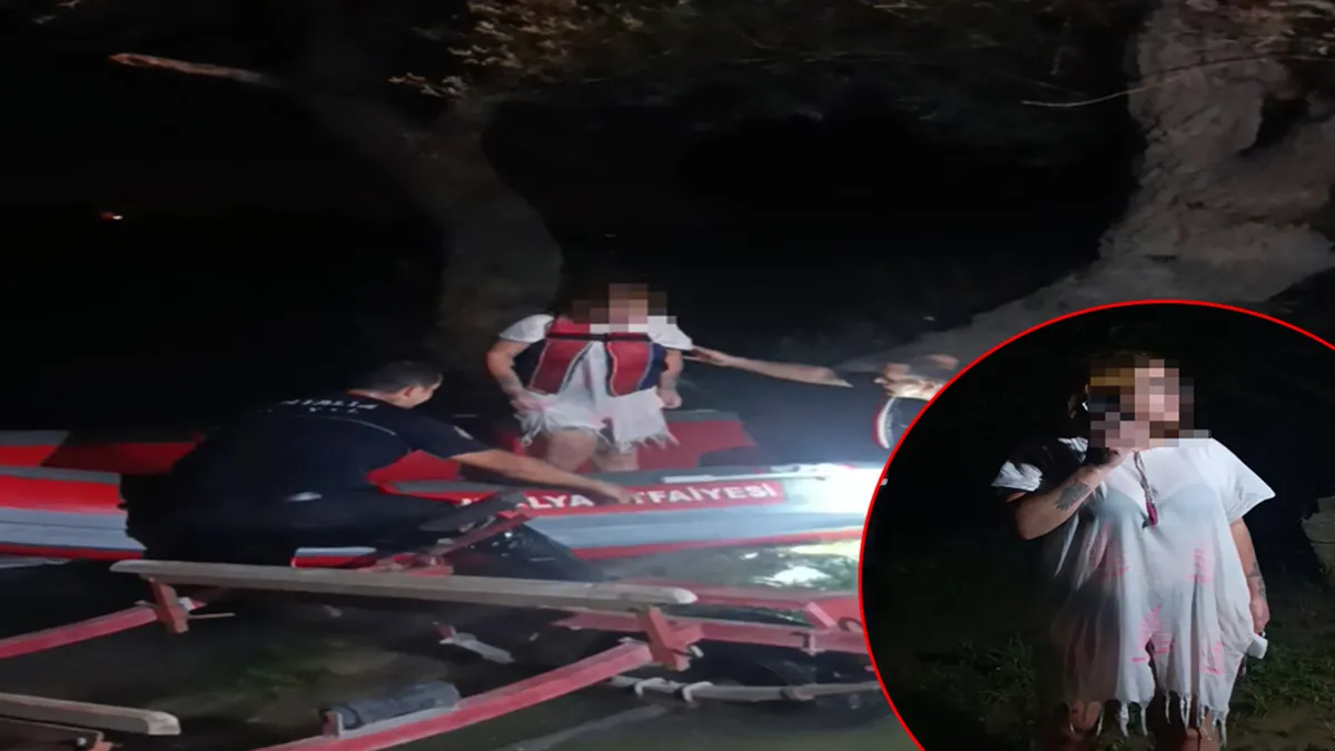 Kritik Açıklama: Son Gelişme: Manavgat Irmağı'ndaki adacıkta genç kadın mahsur kaldı: Kendisini kurtaran ekipl