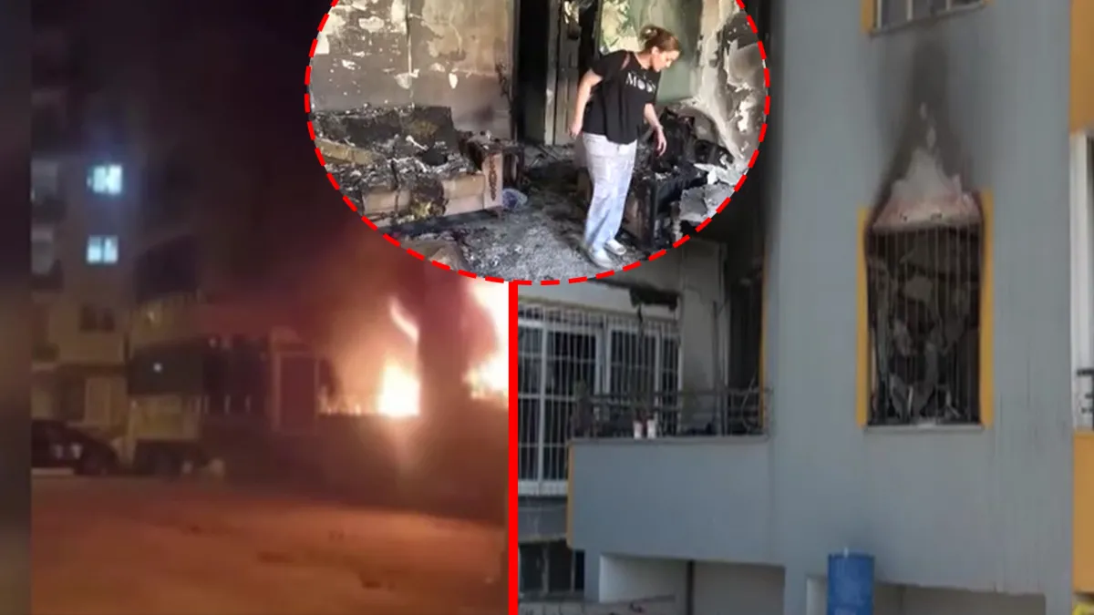 Kritik Açıklama: Hatay’da korkutan yangın! Alevlere teslim olan evde anne ve oğlu yaralandı: Patlama anı kamer