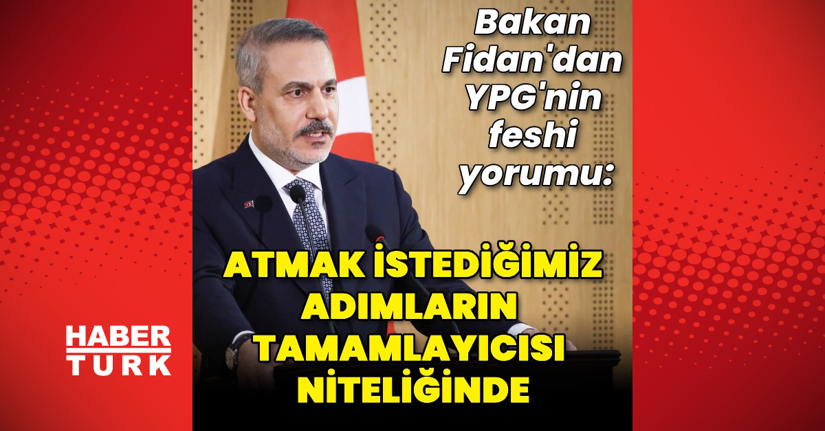 Fidan’dan YPG’nin fesih kararına ilk yorum ve Merak Edilenler