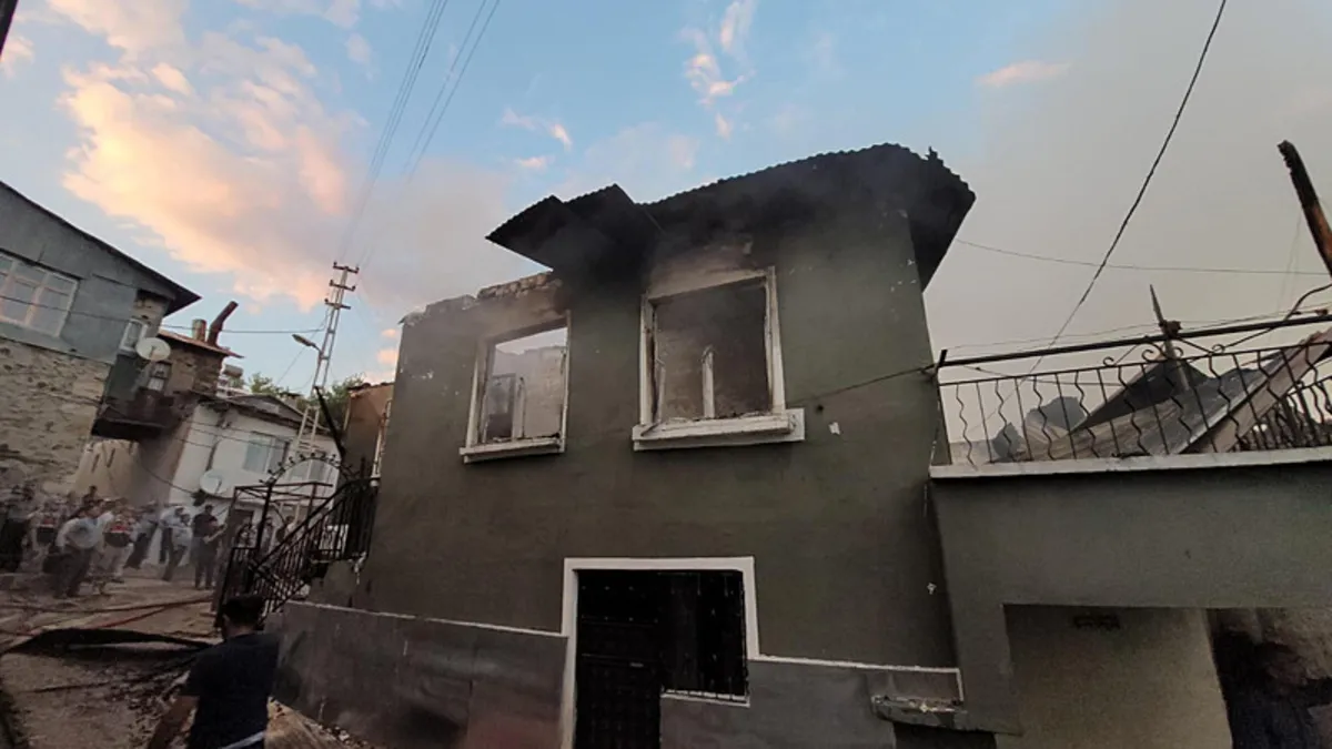 Erzincan’da köyde çıkan yangında 8 ev küle döndü