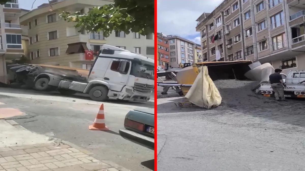 Kağıthane'de facianın eşiğinden dönüldü: Hafriyat kamyonu damperi aracın üzerine devrildi! | İşte Tüm Ayrıntıl