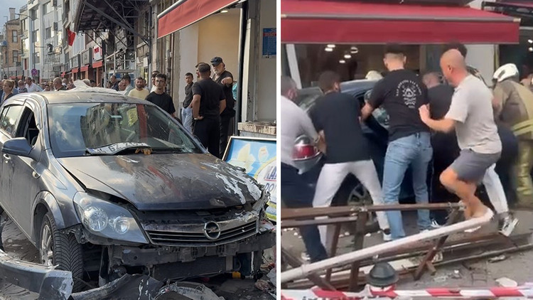 Kritik Açıklama: Beykoz'da otomobil yayaların arasına daldı: 5 yaralı
