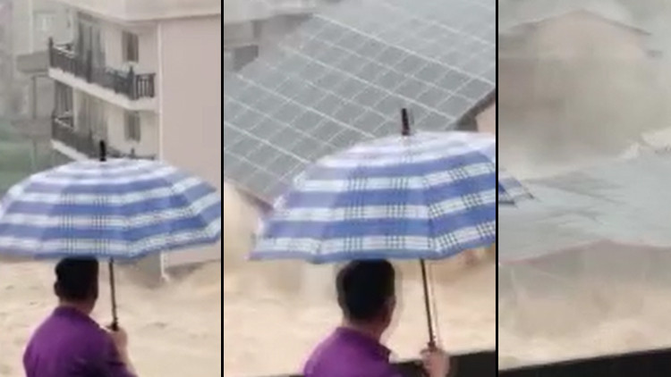 Çin'de şiddetli sel: 3 katlı bina yıkıldı | İşte Tüm Ayrıntılar
