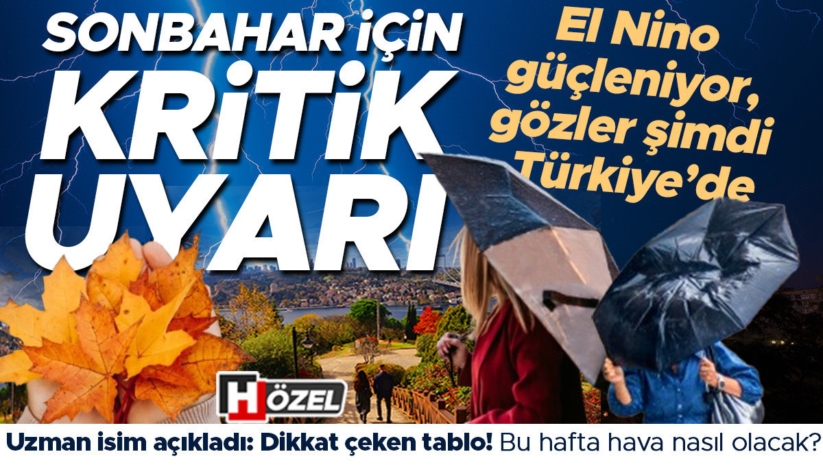Son Gelişme: El Nino güçleniyor, gözler Türkiye’de: Sonbahar için kritik uyarı! Bu hafta hava nasıl olacak? ve