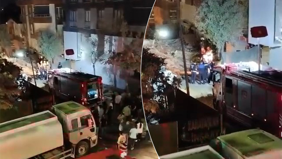 Küçükçekmece'de yıkım sırasında binanın bir bölümü çöktü: 2 yaralı: Gelişmeler Takip Ediliyor