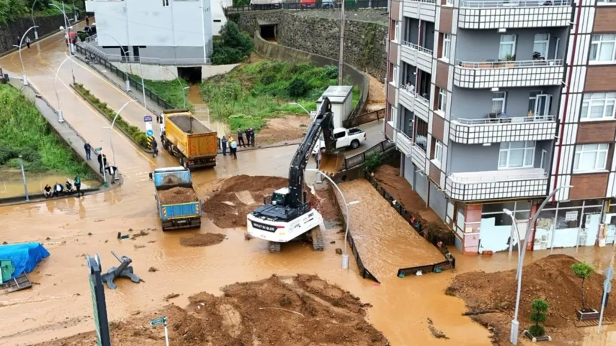 Gündemden Son Bilgiler: Rize’de selin yaraları sarılıyor: 12 araç, 21 iş yeri zarar gördü