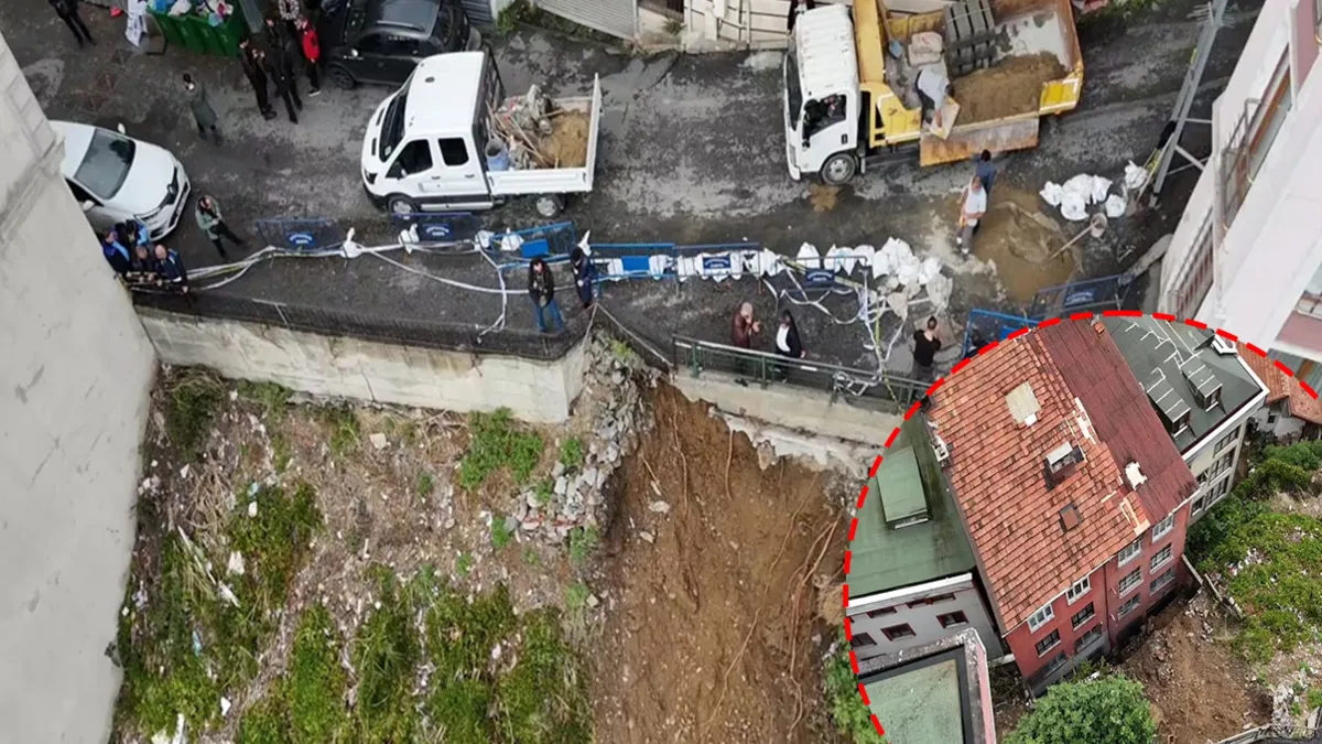 Ayrıntılar Netleşti: Eyüpsultan'da yağış sonrası toprak kayması: Riskli binada 25 kişi tahliye edildi! - Son D