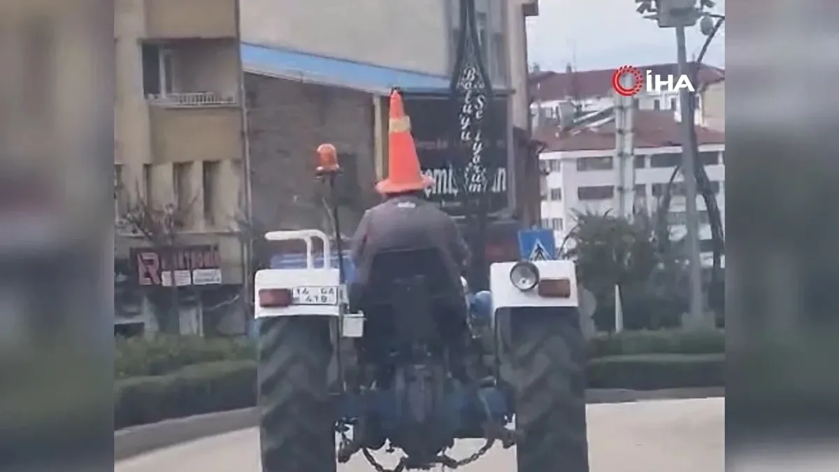 Bolu’da ilginç görüntü: Başında dubayla traktör sürdü! | İşte Tüm Ayrıntılar