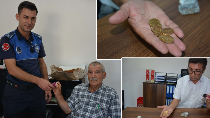 Kıbrıs gazisi, çarşıda bulduğu poşet içindeki altınları zabıtaya teslim etti ve Merak Edilenler