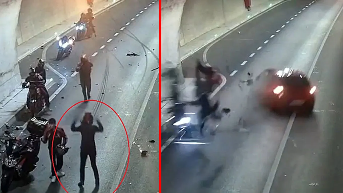 Gündemden Son Bilgiler: Bursa’da acı kaza! Şerit değiştiren otomobil motosikleti metrelerce sürükledi: Kahrede