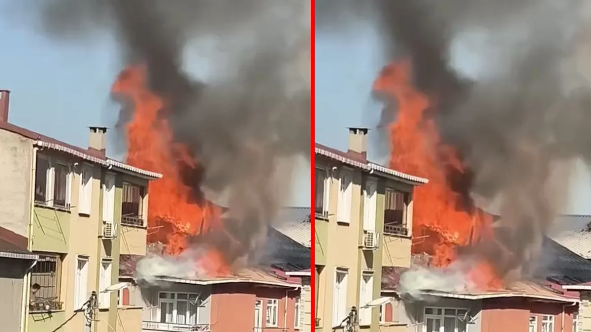 Kritik Açıklama: İstanbul’da yangın paniği! 3 katlı binanın çatısını alevler sardı: Gelişmeler Takip Ediliyor
