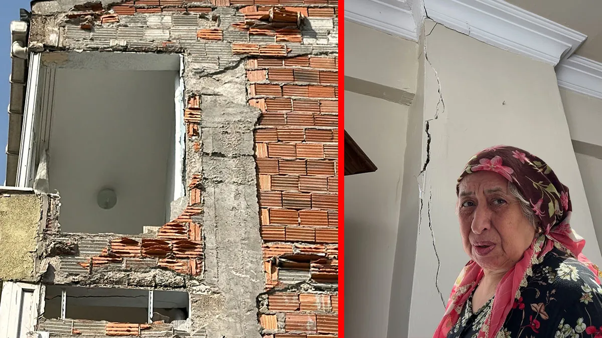 Yer Güngören! Yaşlı kadının korku dolu bekleyişi! Balkona çamaşır asmaya bile çıkamıyor: ‘Binanın altında kala