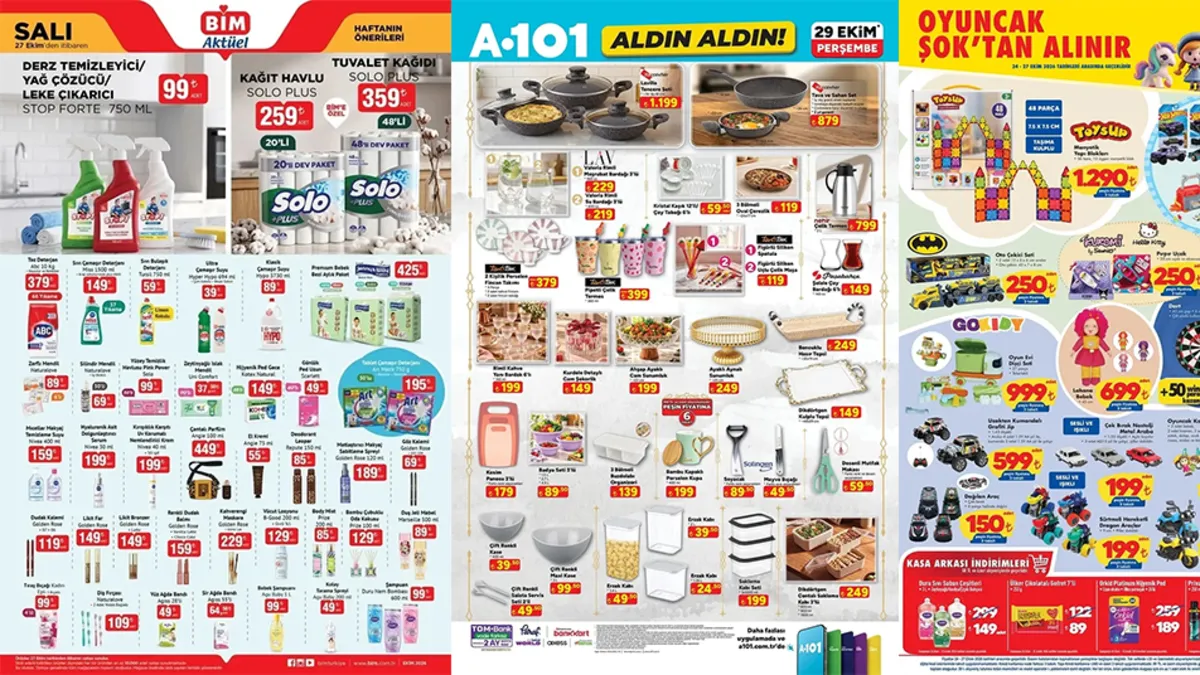 Bu hafta marketlerde neler var, indirimli mi? İşte A101, ŞOK ve BİM aktüel ürünler kataloğu! - Son Dakika Bilg