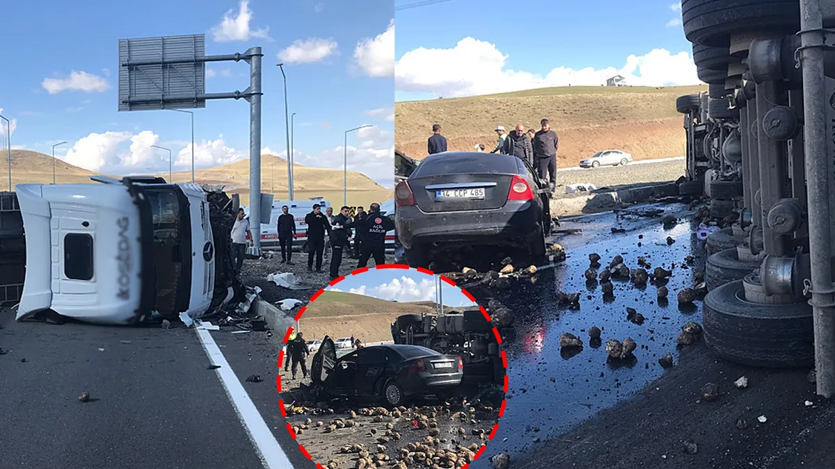 SON DAKİKA! Ağrı'da katliam gibi kaza! Pancar yüklü TIR'ın altında kalan otomobilde 4 kişi yaşamını yitirdi -