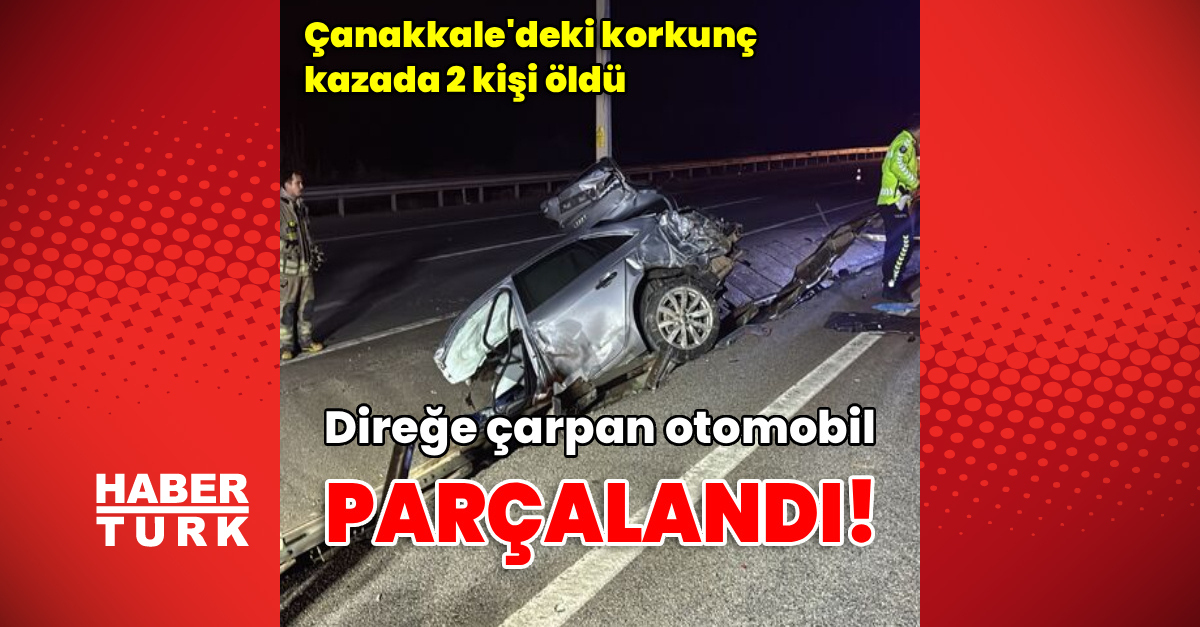Son Gelişme: Direğe çarpan otomobil parçalandı! 2 ölü - Son Dakika Bilgileri