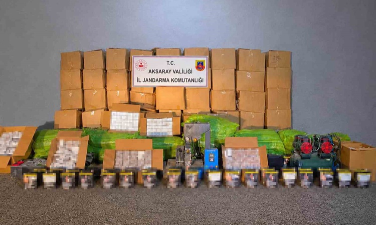 Aksaray'da kaçak sigara imalathanesine jandarma baskınında 40 bin makaron bulundu | İşte Tüm Ayrıntılar