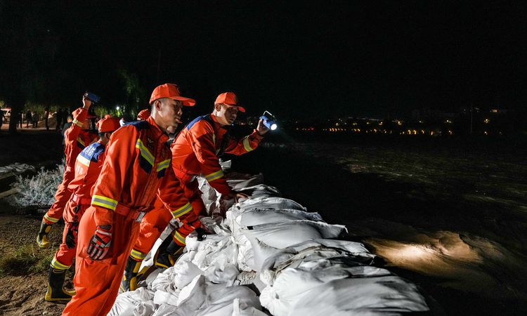 Son Gelişme: Albüm: Çin'de Danghe Nehri'nin su seviyesi aşırı yağışlar nedeniyle hızla artış grafiği çizdi - S