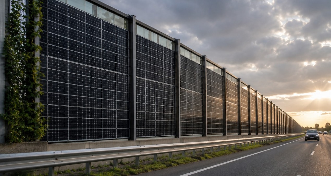 Gündemden Son Bilgiler: Arazi bulamayınca otoyol duvarlarından elektrik üretmeye başladılar - Son Dakika ve Me