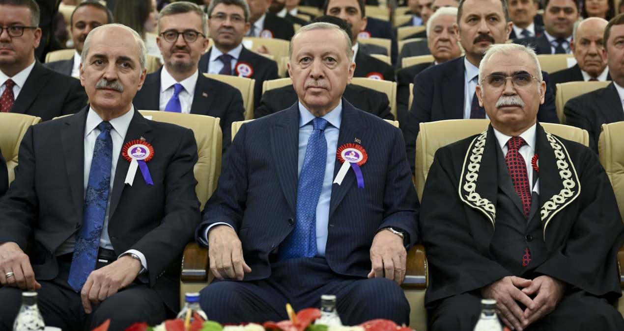 Kritik Açıklama: AYM Başkanı Özkaya, Erdoğan'ın katıldığı toplantıda böyle konuştu: 'Firavun, Nemrud, Karun he