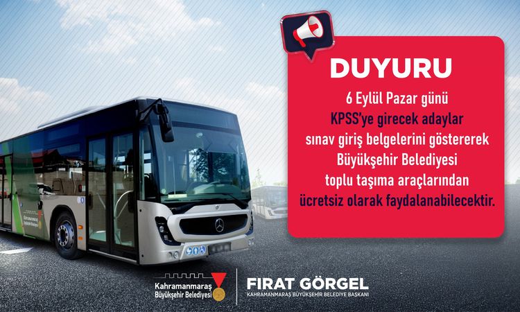 Ayrıntılar Netleşti: Büyükşehir’den KPSS Adaylarına Ücretsiz Ulaşım Desteği ve Merak Edilenler