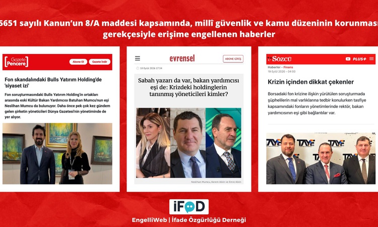 Ayrıntılar Netleşti: İFÖD, fon krizi haberlerine erişim engeli getirildiğini kamuoyuna ilan etti