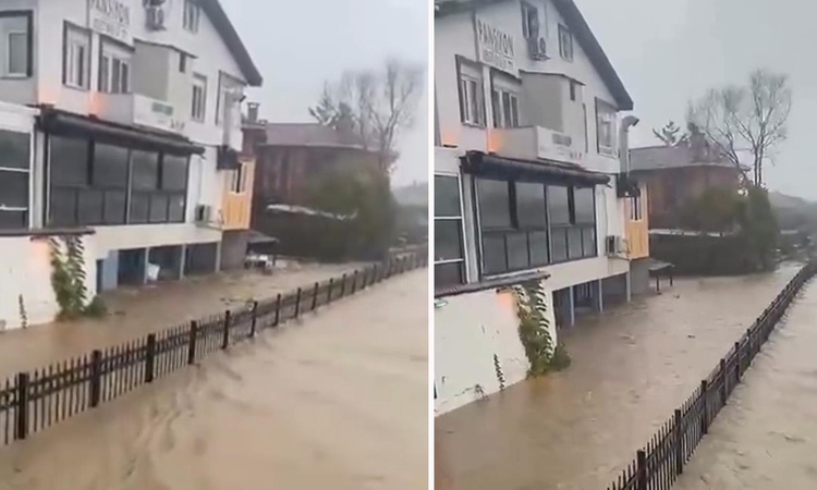 Ayrıntılar Netleşti: İstanbul'da sel manzaraları! Hızla gelen sular, bahçe duvarını yıktı ve Merak Edilenler