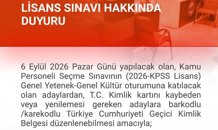 Ayrıntılar Netleşti: KPSS için Zonguldak’ta nüfus müdürlükleri pazar günü açık
