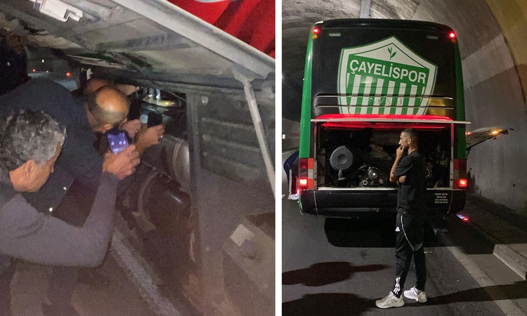Ayrıntılar Netleşti: Kurban ve dualarla uğurlanan Çayelispor, tünelde mahsur kaldı - Son Dakika Bilgileri