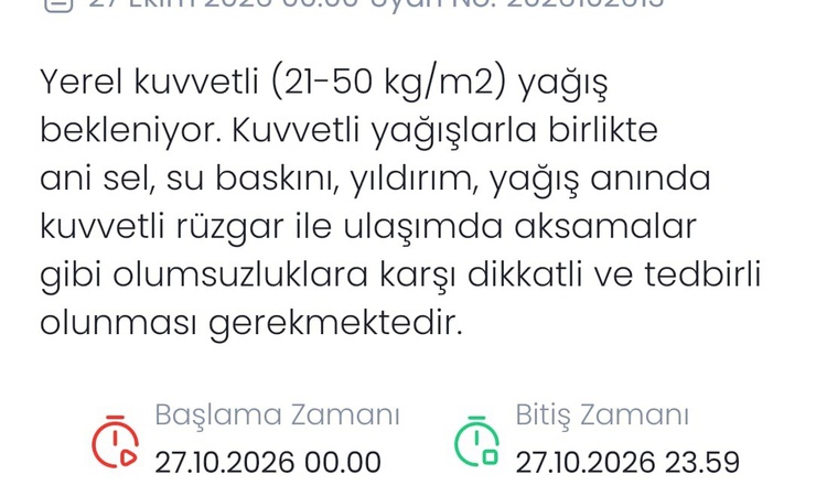 Ayrıntılar Netleşti: Meteoroloji Denizli'de 27 Ekim'de kuvvetli yağış için uyardı | İşte Tüm Ayrıntılar