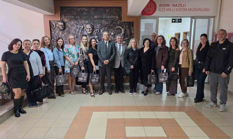 Ayrıntılar Netleşti: Nazilli'de Erasmus+ projesine gelen öğretmenler Eğitim Müdürü Güner'i ziyaret etti