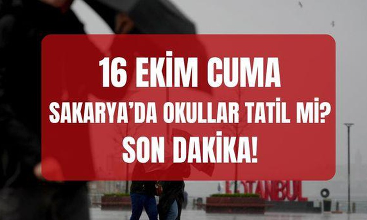 Ayrıntılar Netleşti: Sakarya'da yarın okullar tatil mi? SON DAKİKA! 16 Ekim Sakarya'da okul var mı, yok mu? (S