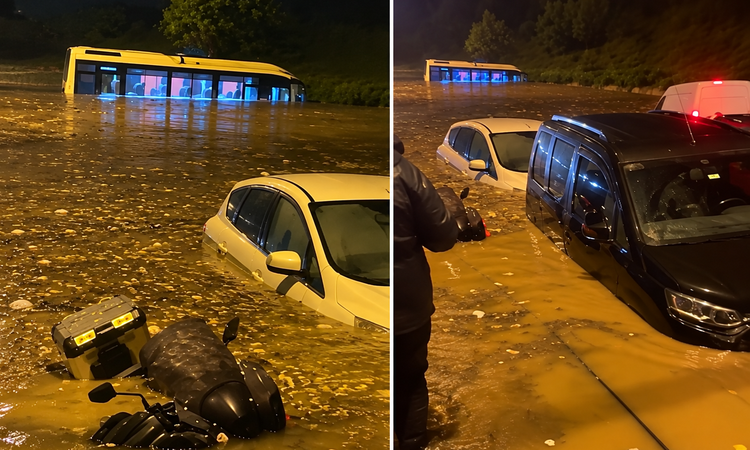 Ayrıntılar Netleşti: Şile yolu kapandı, araçlar sular altında kaldı