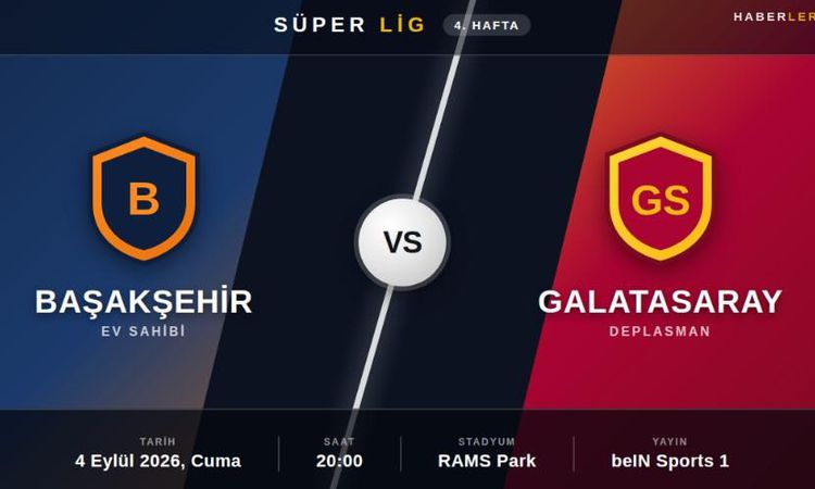 Başakşehir Galatasaray maçı ne zaman, saat kaçta, hangi kanalda? Başakşehir Galatasaray muhtemel 11'leri ve ma