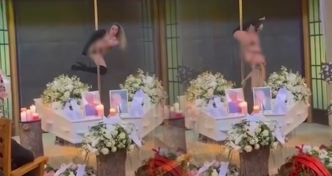 Such a funeral has never been seen! He did a pole dance in front of the coffins - Breaking News
