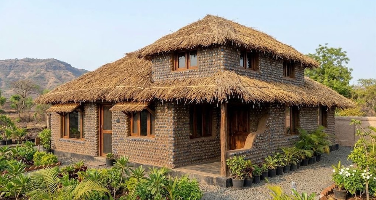 They built a house that does not require air conditioning from the plastic bottles and fertilizers they found - Breaking News