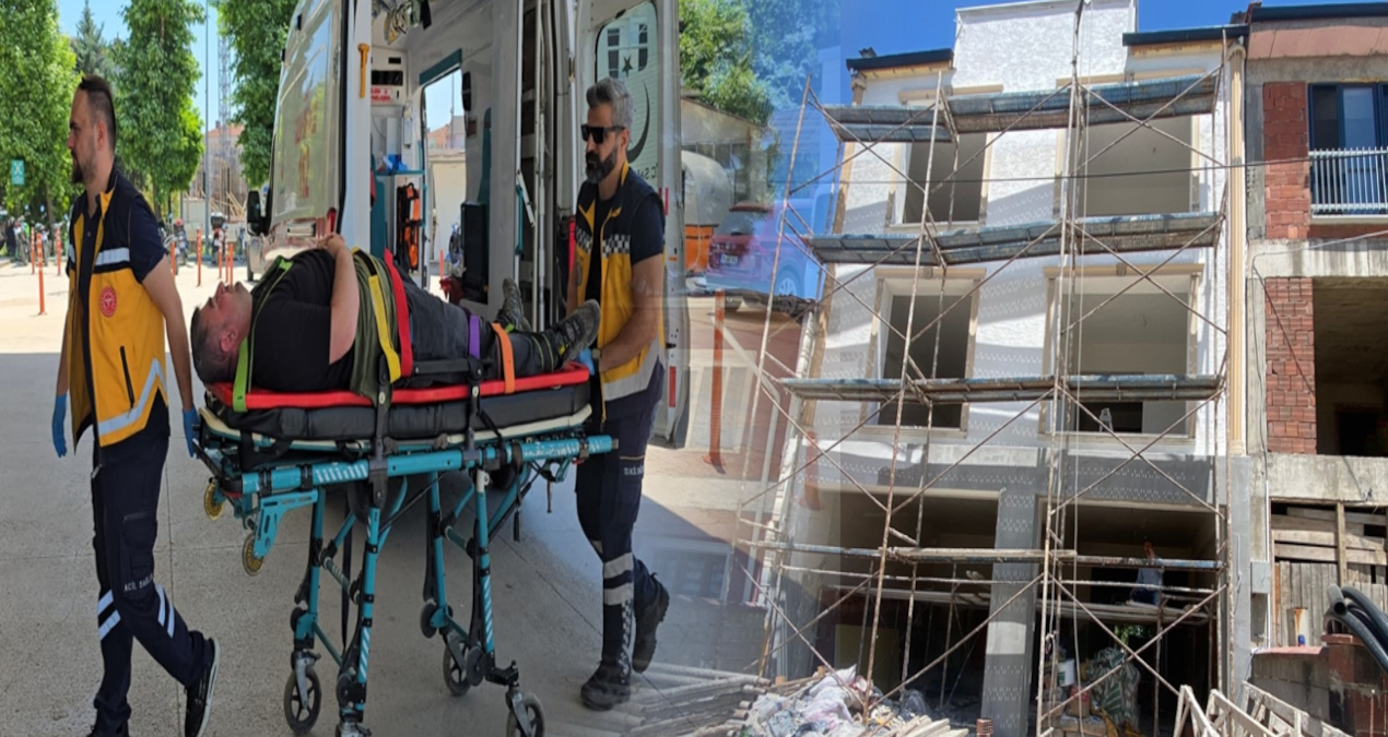 Çalışırken inşaatın 2’nci katındaki iskeleden düşüp yaralandı - En Son Haber