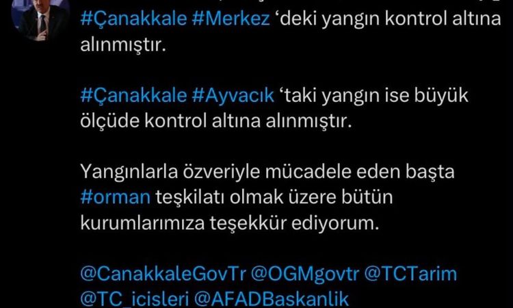 Ayrıntılar Netleşti: Çanakkale’deki iki alevler dizginlendi - Son Dakika Haberleri: Gelişmeler Takip Ediliyor
