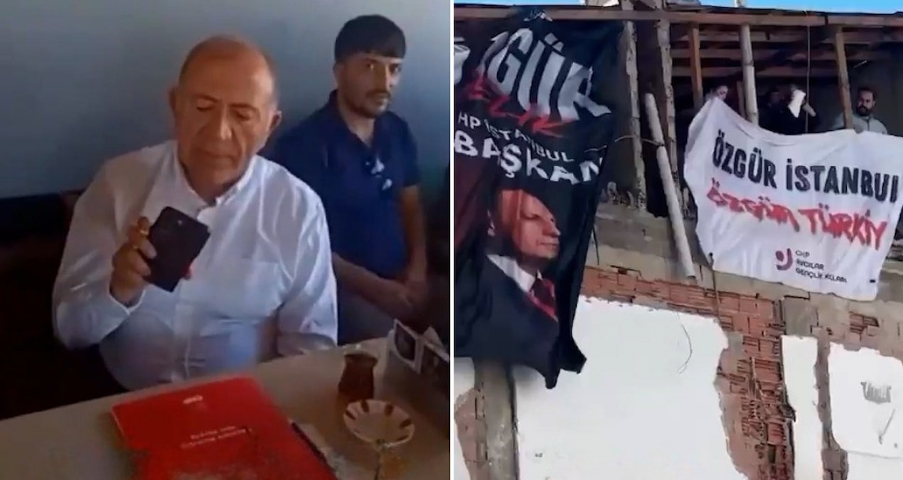 CHP young people protest with banners at Gürsel Tekin's meeting - News