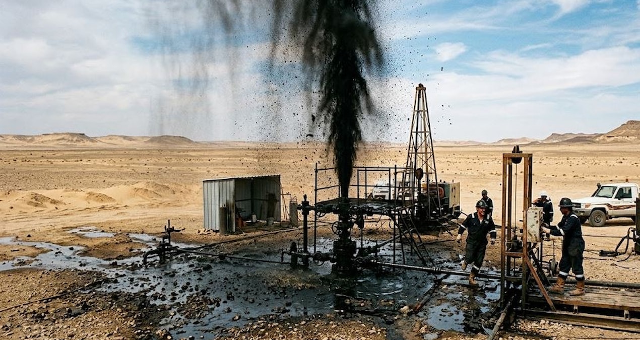 Kritik Açıklama: Çorak arazinin ortasından petrol fışkırdı: Son 15 yılın en büyüğü - Son Dakika: Gelişmeler Ta