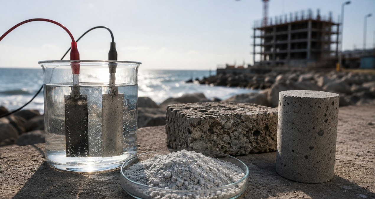 Deniz suyuna elektrik vererek betona alternatif geliştirdiler - Haberleri: Gelişmeler Takip Ediliyor