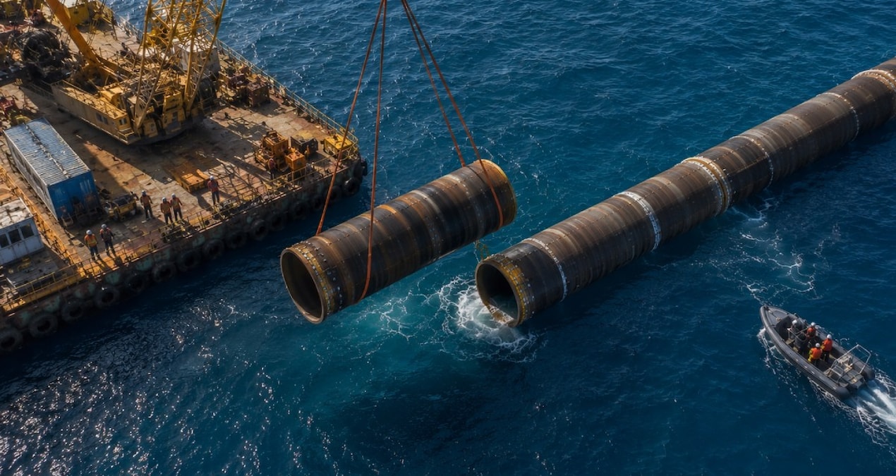 Gündemden Son Bilgiler: Dev boru hattı suyun altına yerleştirildi: Deniz suyundan günde 84 milyon litre içme s
