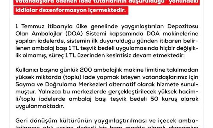 Sıcak Gündem: DMM'den "DOA Uygulamasında vatandaşlara ödenen iade tutarının düşürüldüğü" iddialarına yalanlama