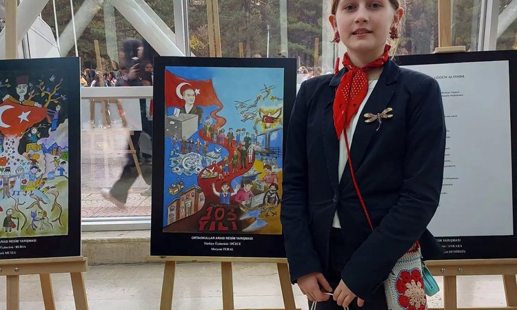 Düzce Bahçeşehir BİLSEM öğrencisi Meryem Tural resim yarışmasında Türkiye üçüncüsü oldu ve Merak Edilenler