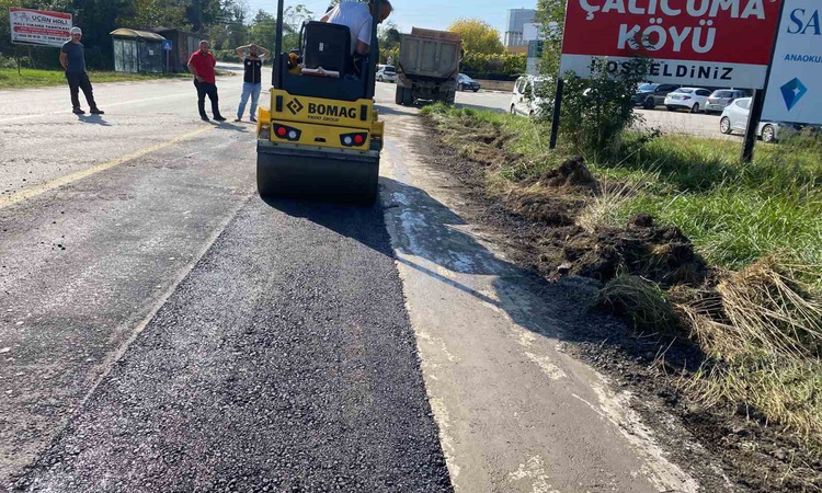 Düzce İl Özel İdaresi, Çalıcuma'da asfalt yama çalışmalarını tamamladı - Son Dakika Bilgileri