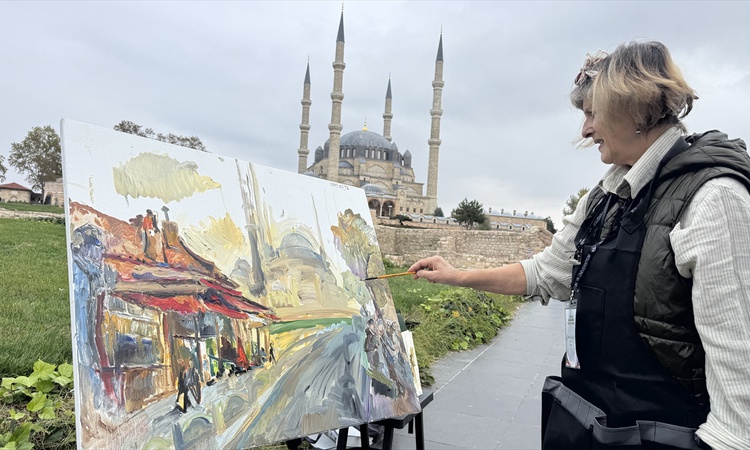 Edirne'de Balkan ressamları Selimiye'yi resmedip 29 Ekim'de sergi açacak - Son Dakika Bilgileri